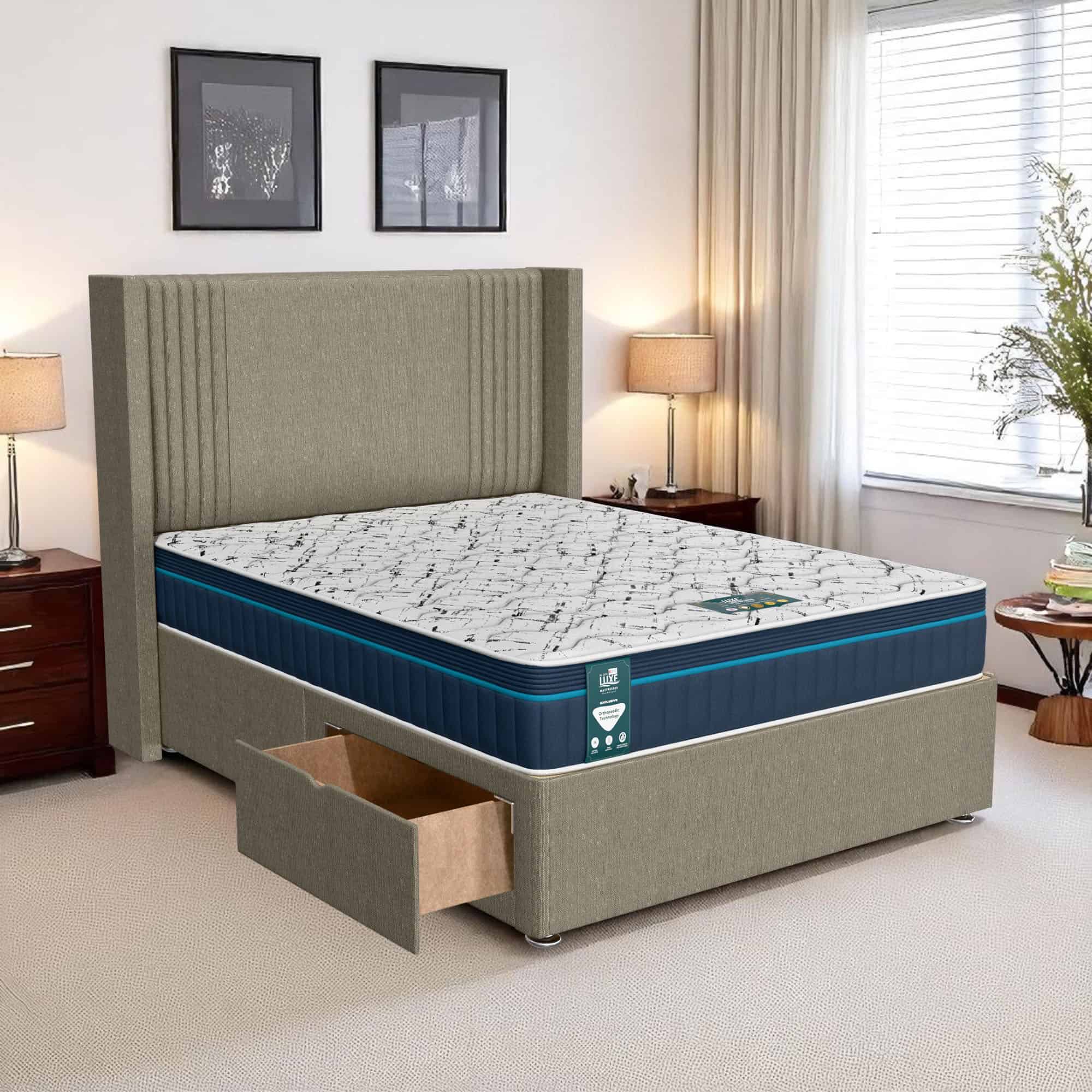 Barley Linen Royal Divan - Barley Linen, Euro Queen 160 x 200 cm