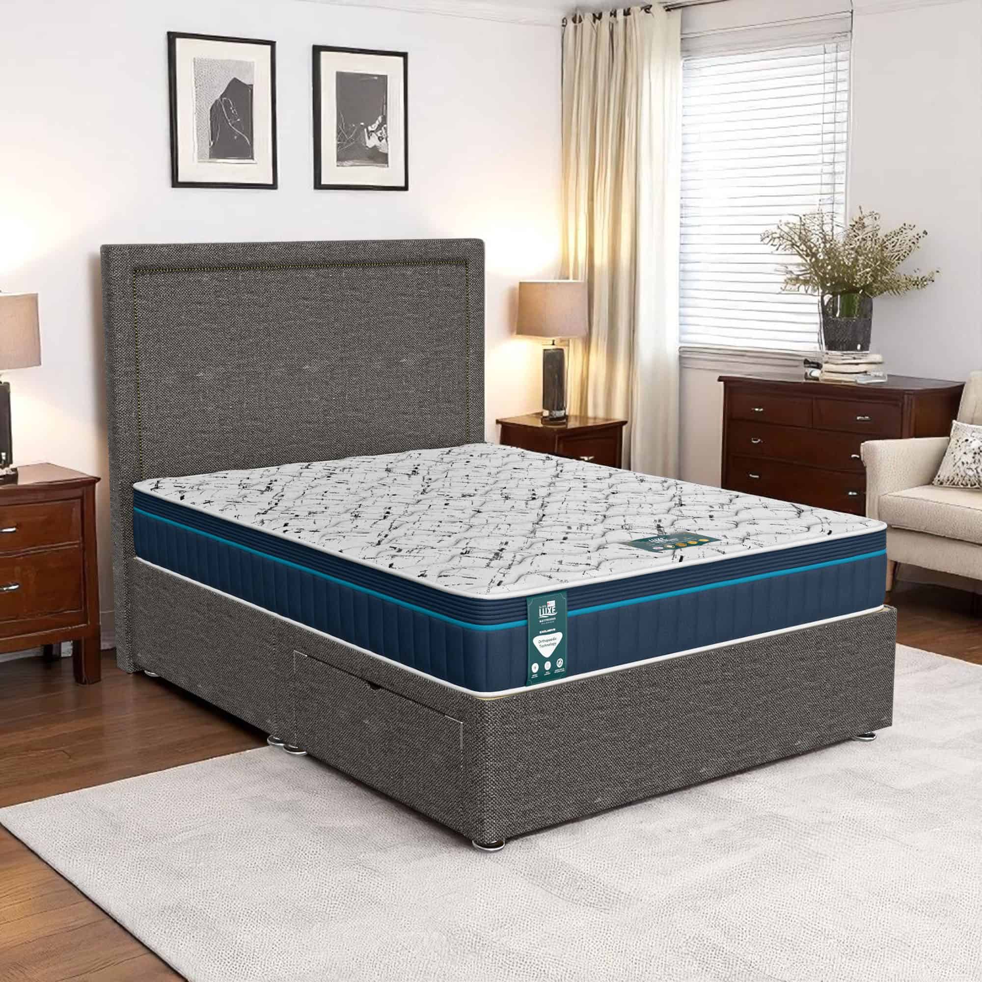 Wool Charlie Senden Divan - Chrome Wool, Queen Size 120 x 190cm (Small Double)