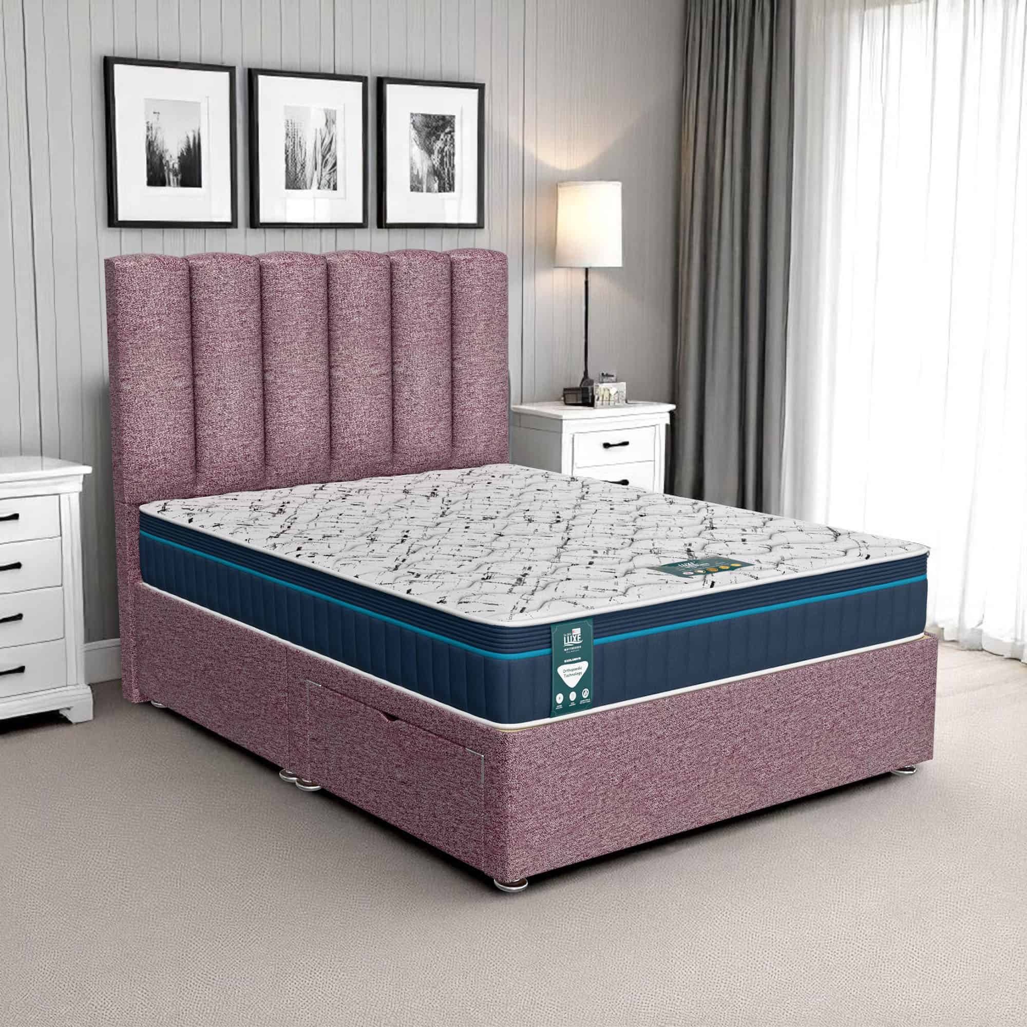 Wool Sonno Divan - Lilac Wool, Double 135 x 190 cm