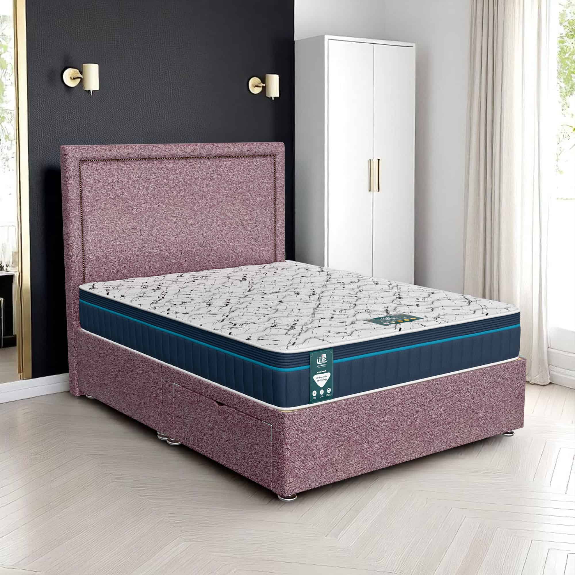 Wool Charlie Senden Divan - Lilac Wool, King Size 150 x 200 cm