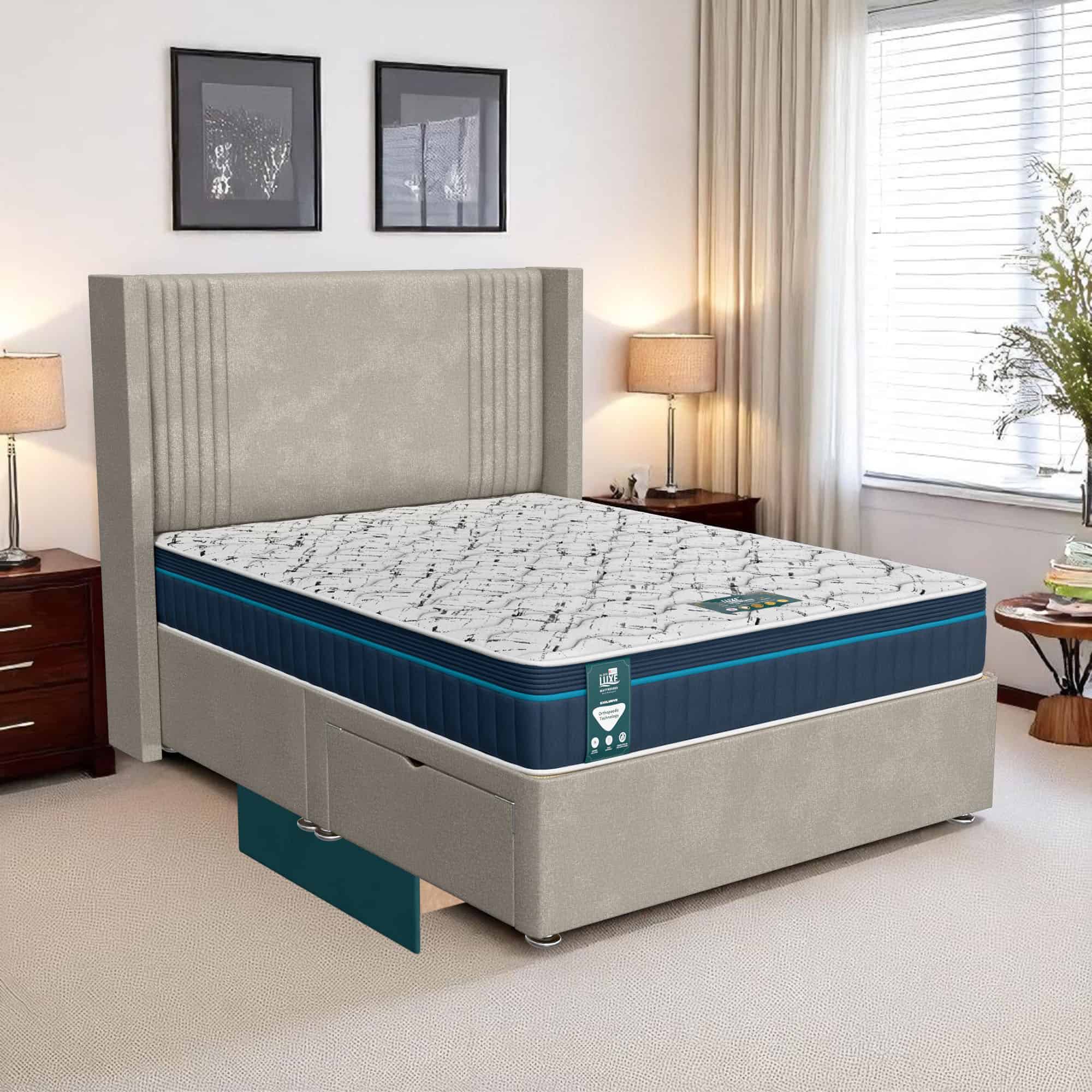 Milan Royal Divan - Milan Cream, Euro Queen 160 x 200 cm
