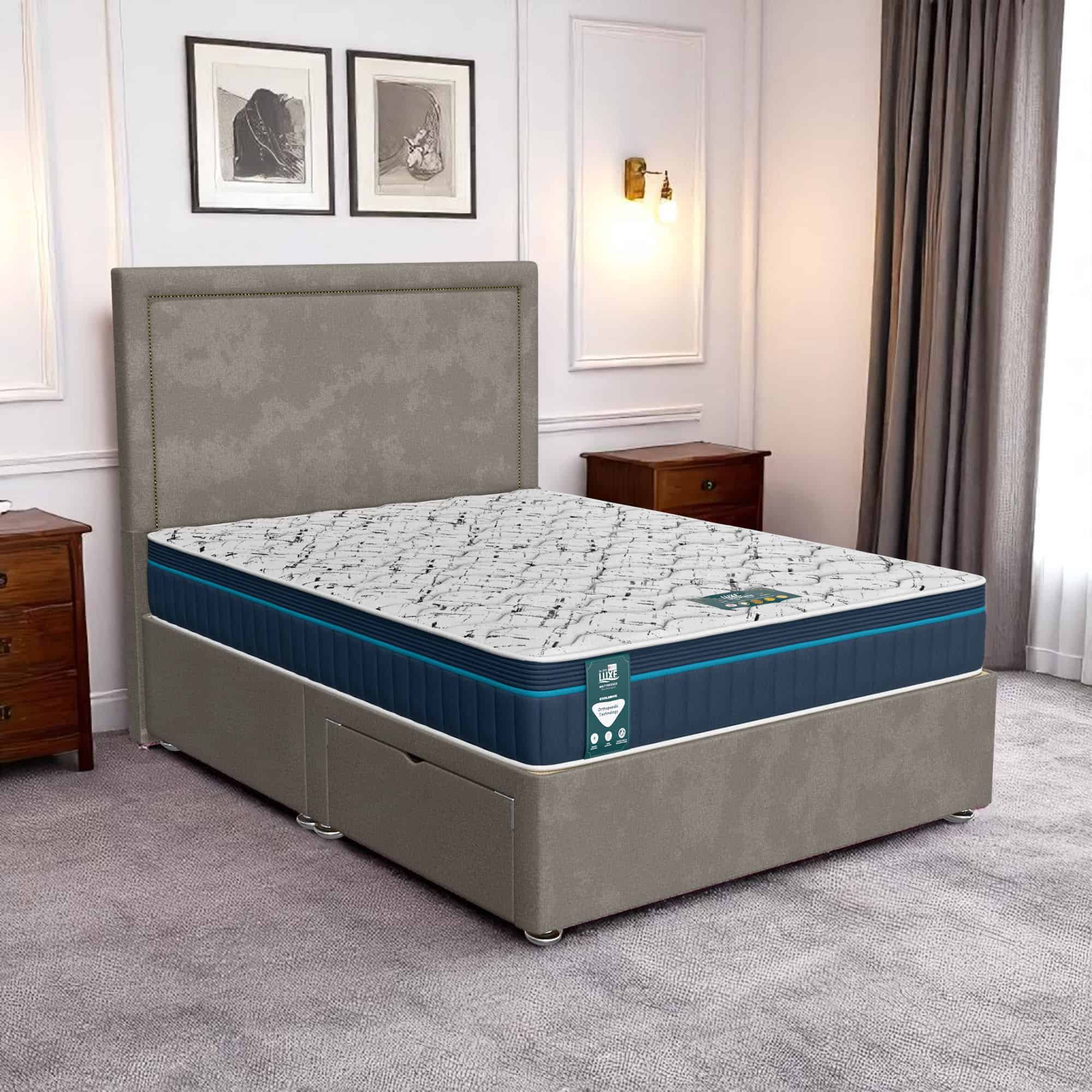 Milan Charlie Senden Divan-Light - Milan Silver, King Size 150 x 200 cm