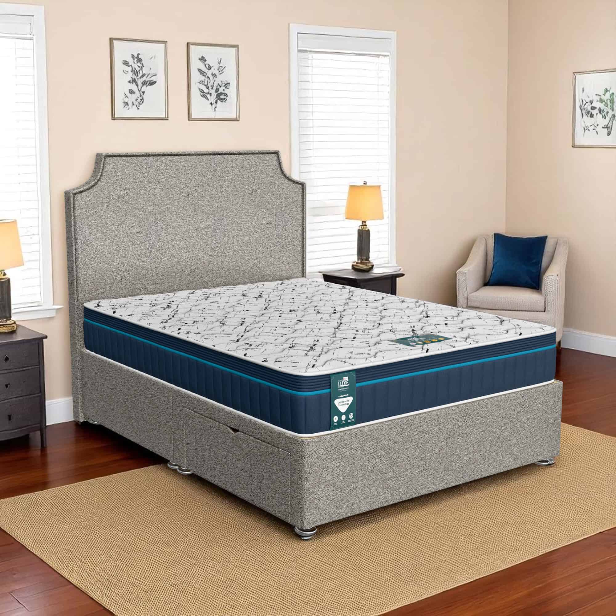 Naples Tifany Divan - Naples Cream, Queen Size 120 x 190cm (Small Double)