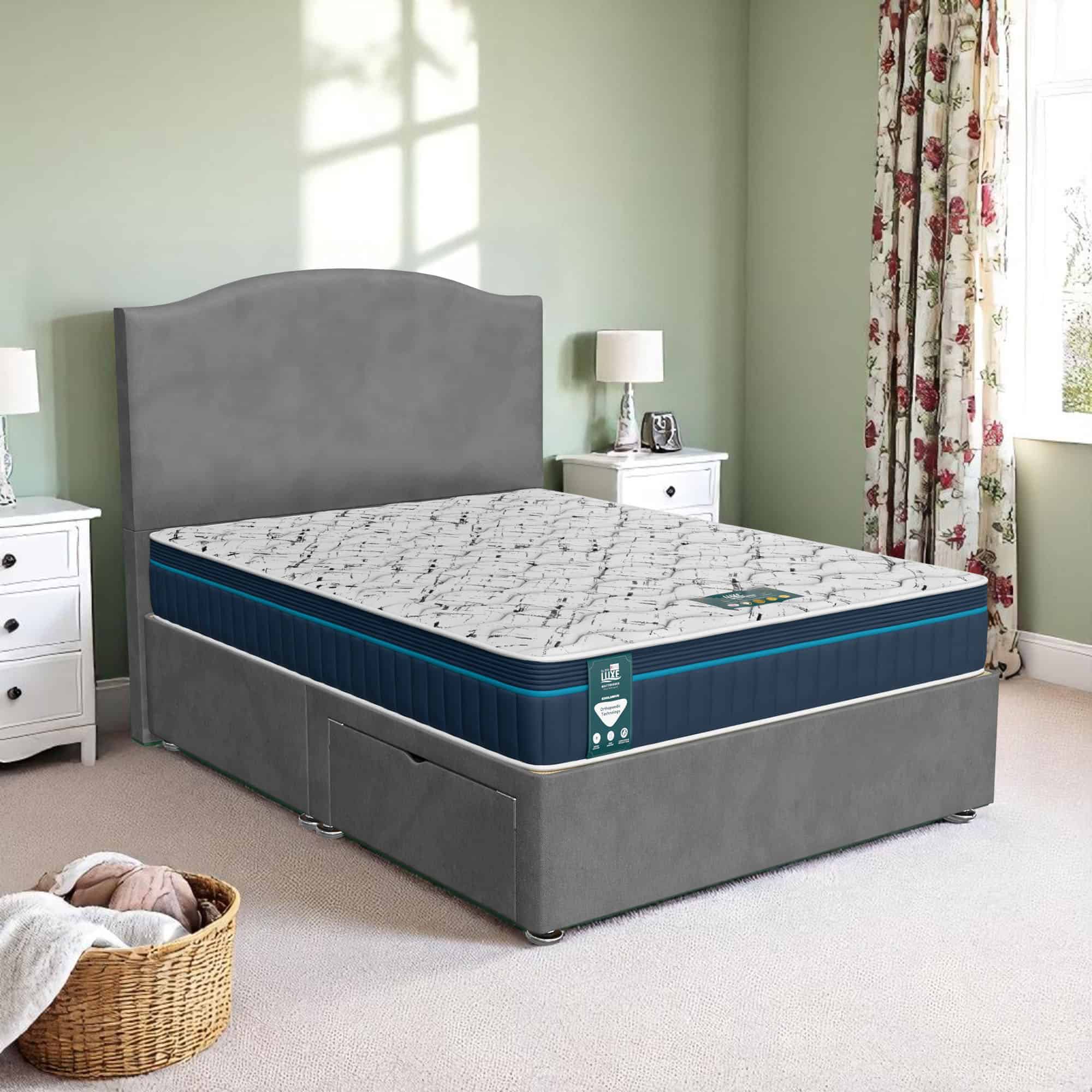 Venice Loafer Divan-Dark - Venice Grey, Super King 180 x 200 cm