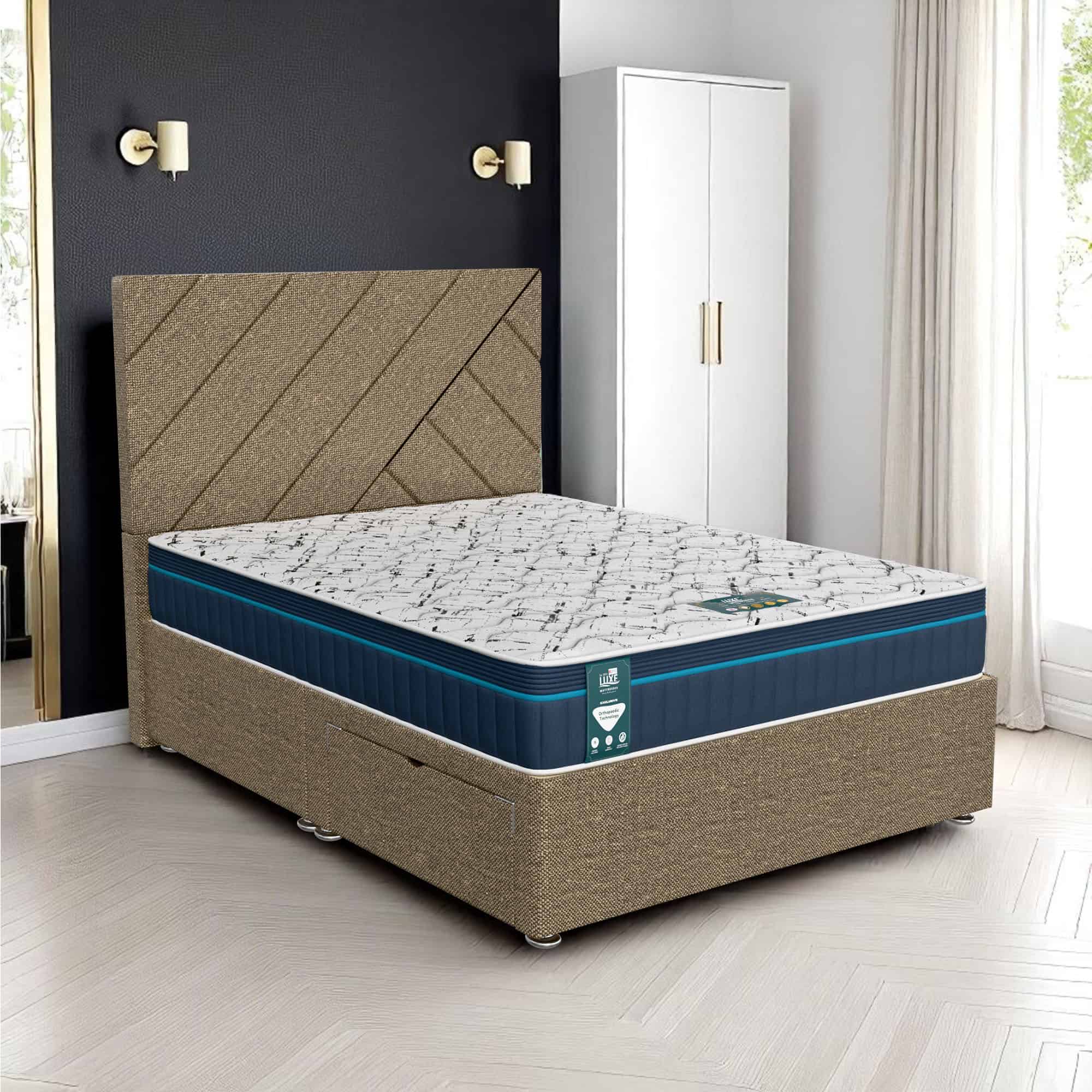 Ascot Beverlay Divan - Ascot Brown, Double 135 x 190 cm