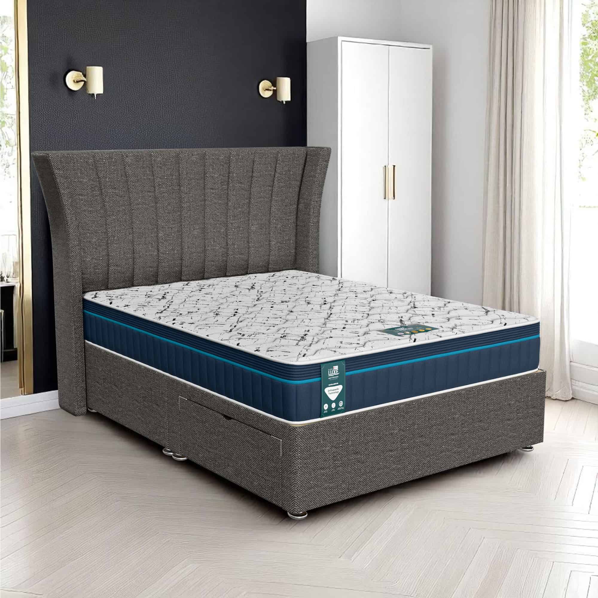 Wool Polar Super Divan - Chrome Wool, Super King 180 x 200 cm