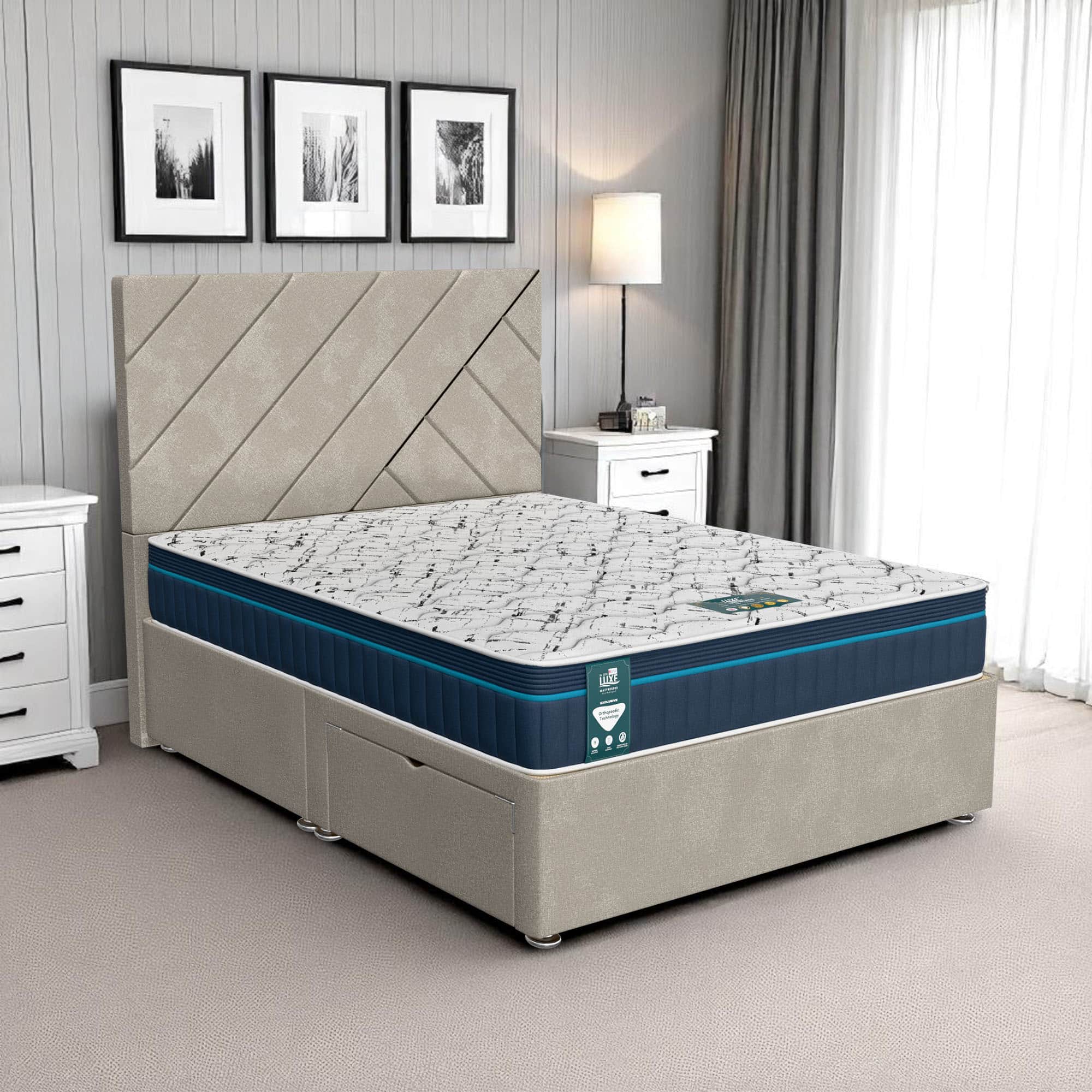 Milan Beverlay Divan - Milan Cream, Queen Size 120 x 190cm (Small Double)