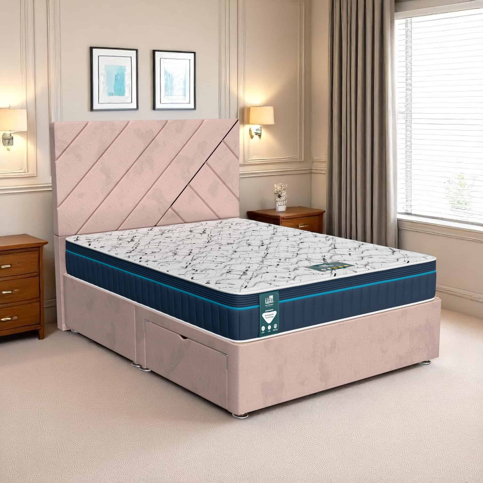 Milan Beverlay Divan - Milan Pink, Double 135 x 190 cm
