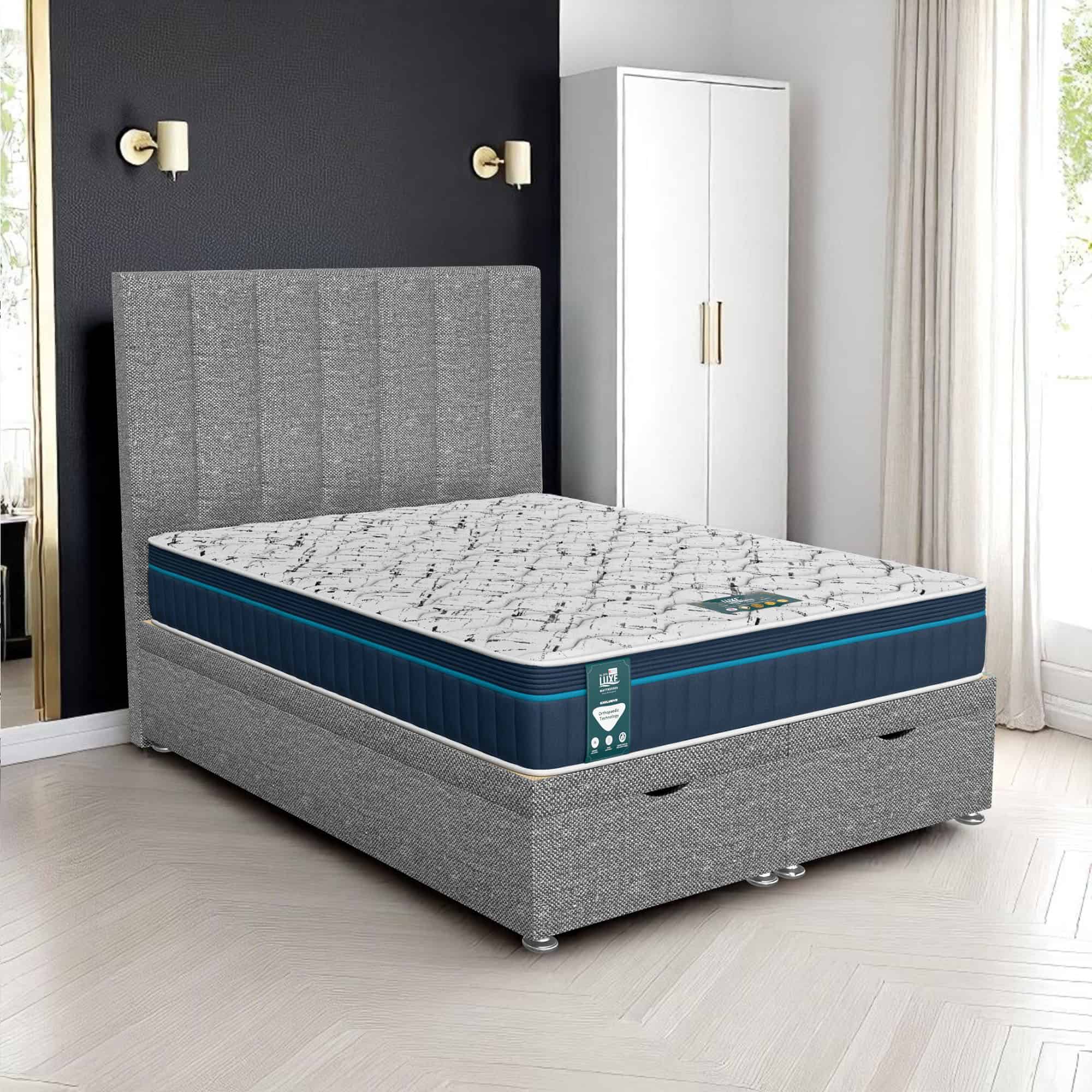 Ascot Wing Back Ottoman - Ascot Grey, Double 135 x 190 cm