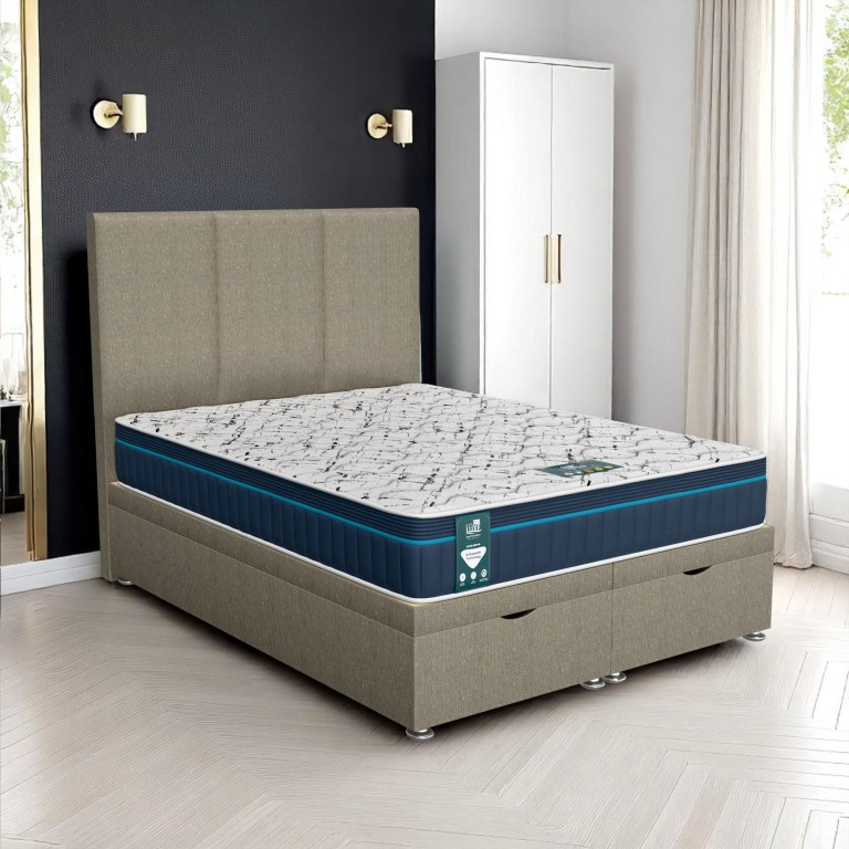 Barley Linen Panel Ottoman