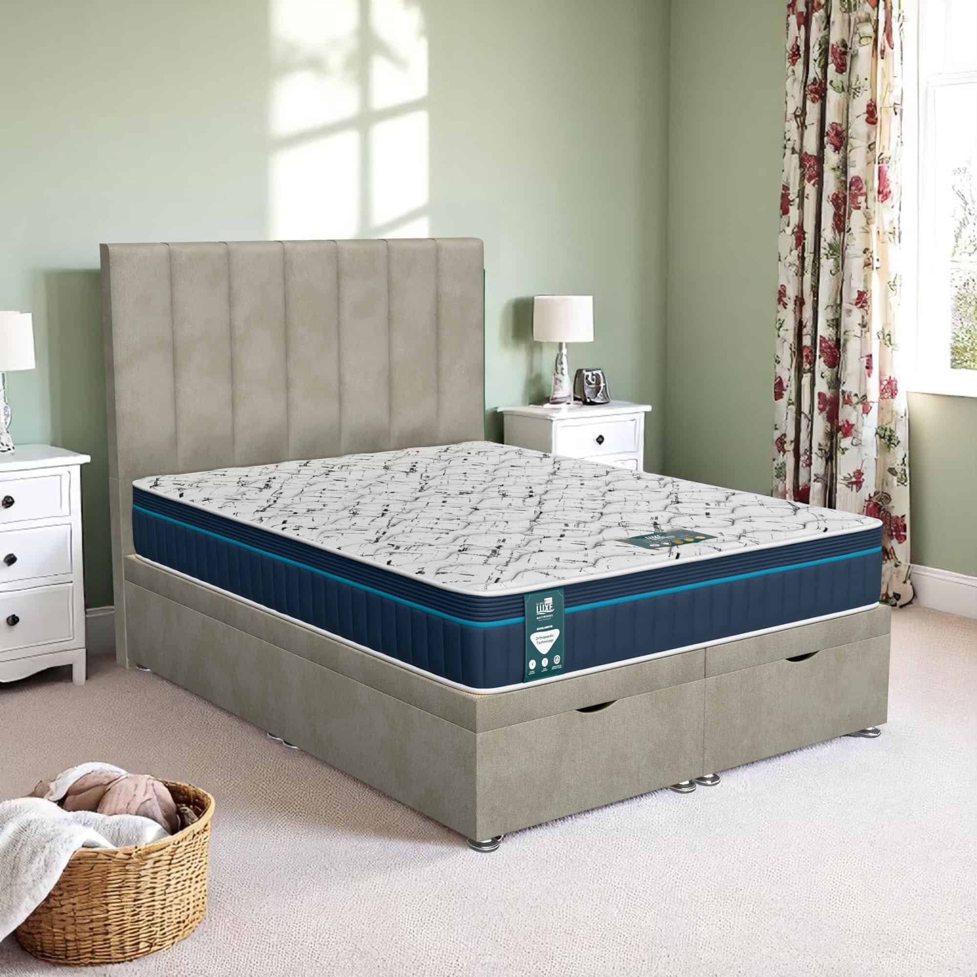Venice Wing Back Ottoman - Venice Taupe, Double 135 x 190 cm
