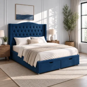 Milan Wingback Ottoman-Dark